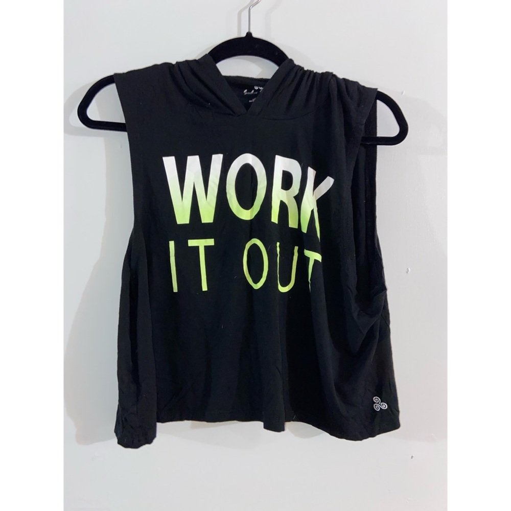 Cropped Black Hooded Shirt